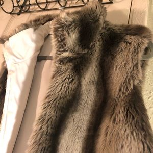 Faux fur reversible vest